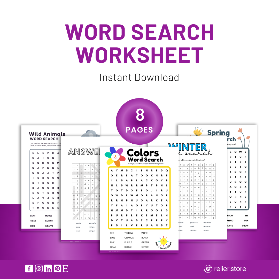 Word Search Worksheet