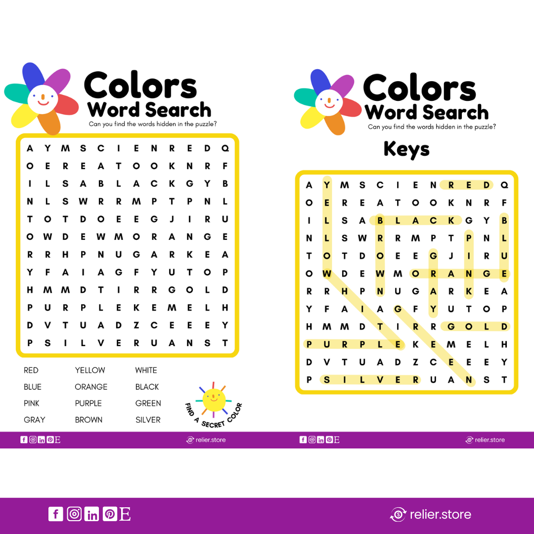 Word Search Worksheet